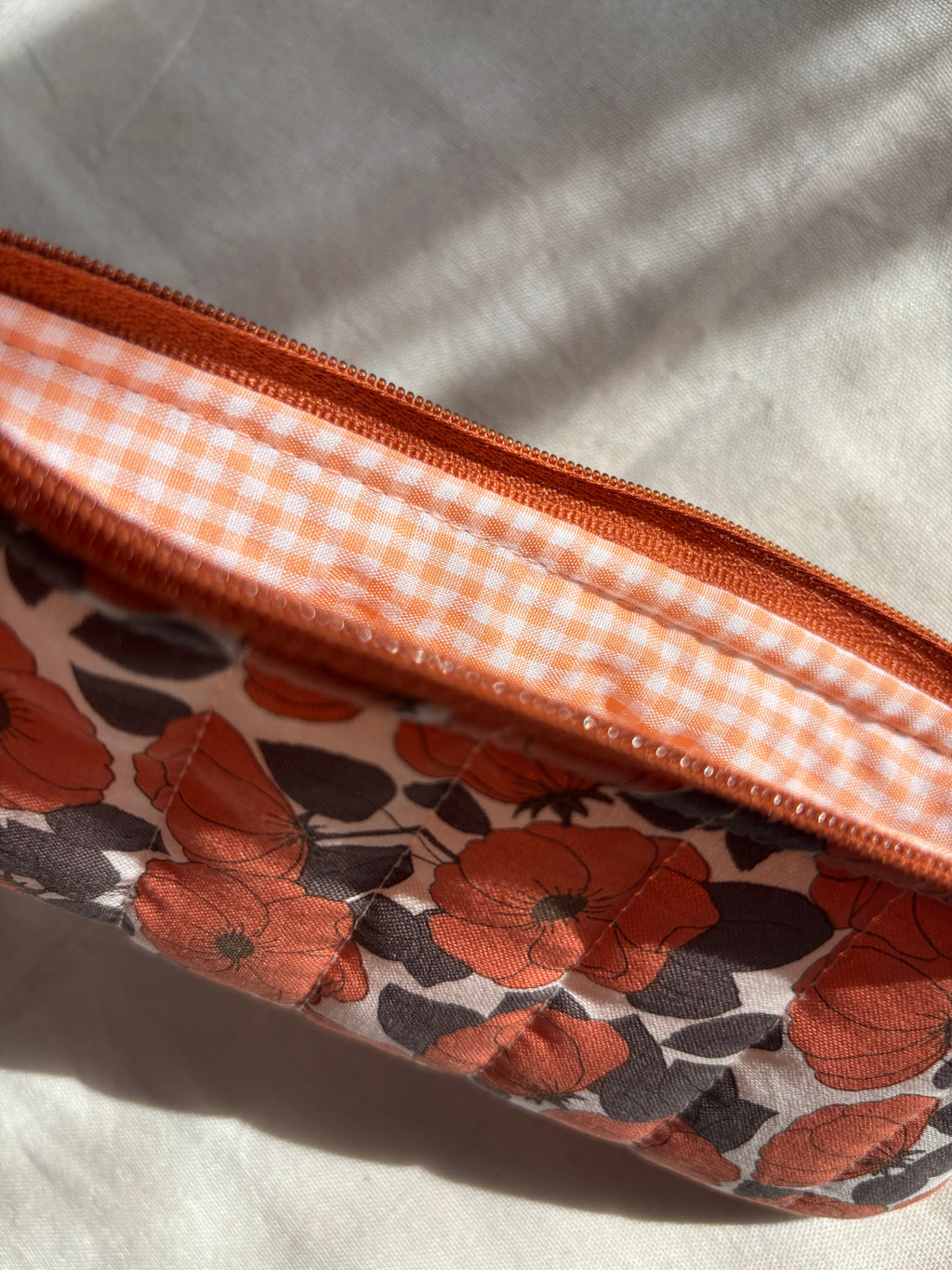 Floral Orange Pencil & Glasses Case