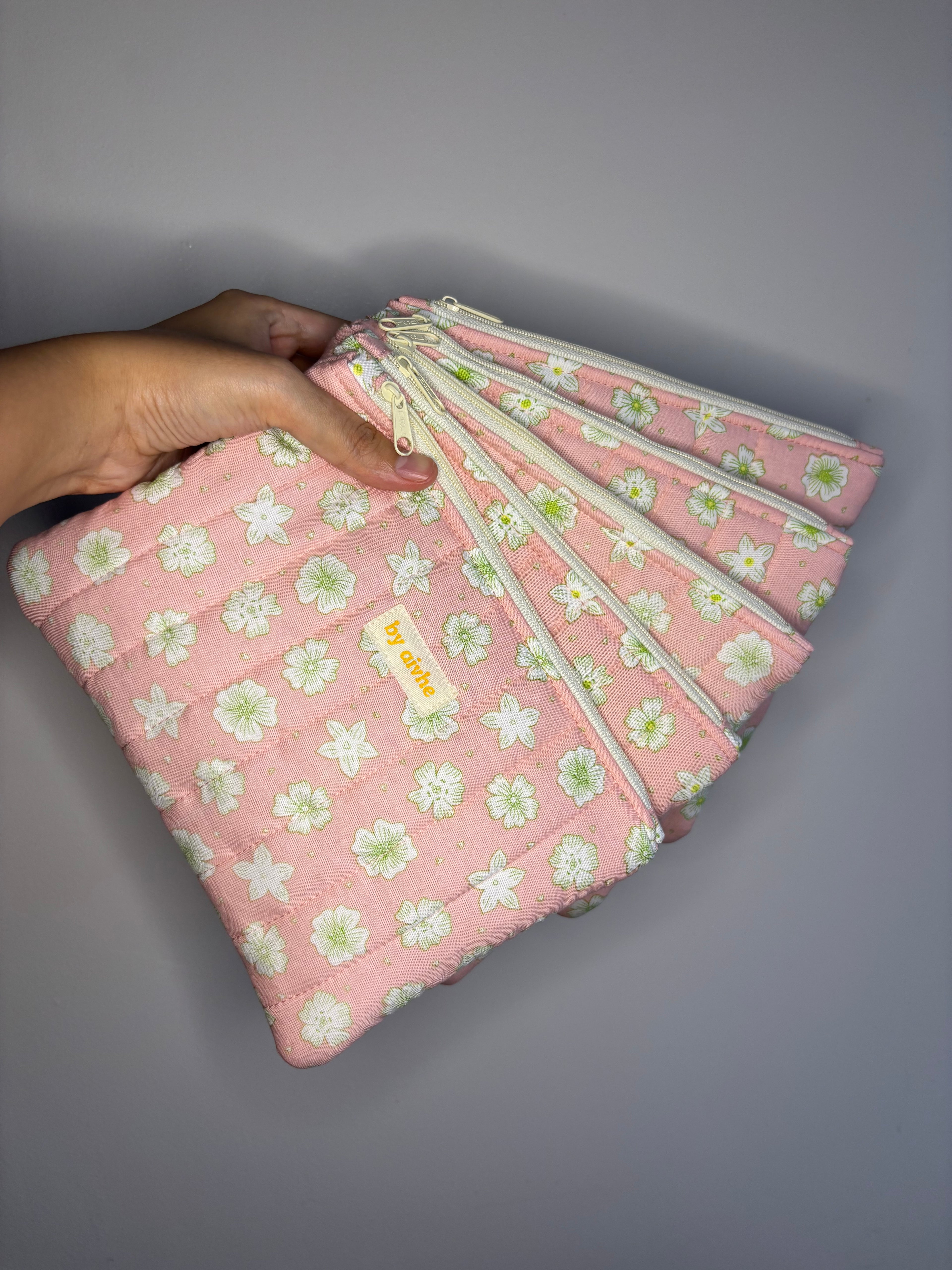 Pink Small Quilted Pouch