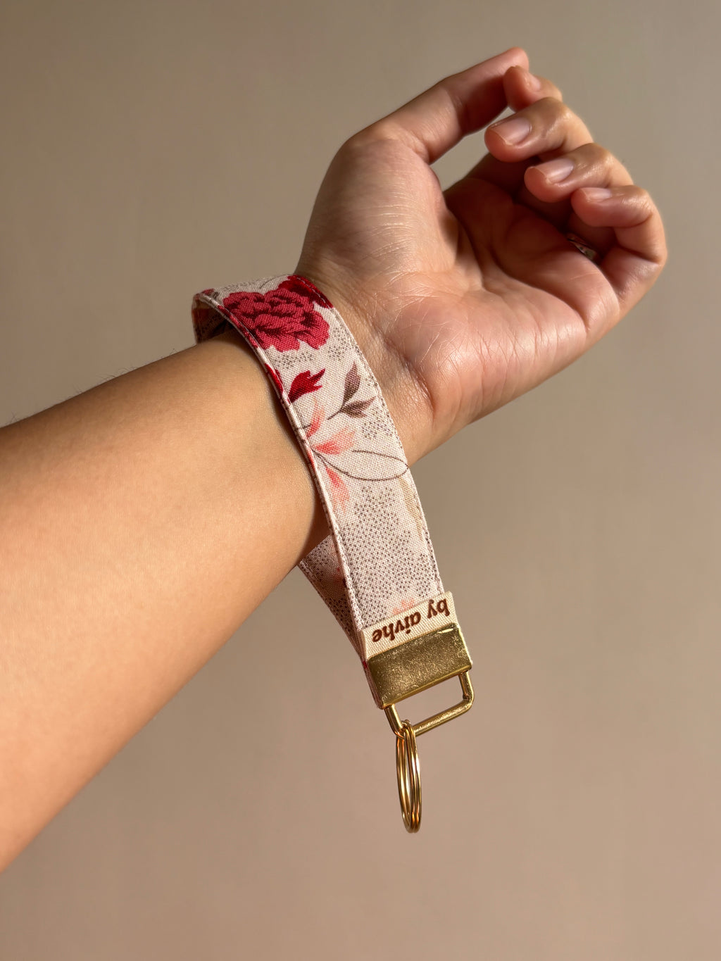 Floral Feb Key Fob Wristlet