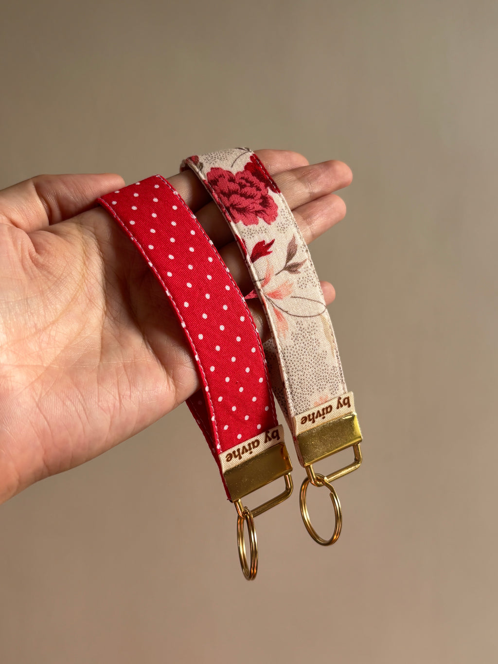 Floral Feb Key Fob Wristlet
