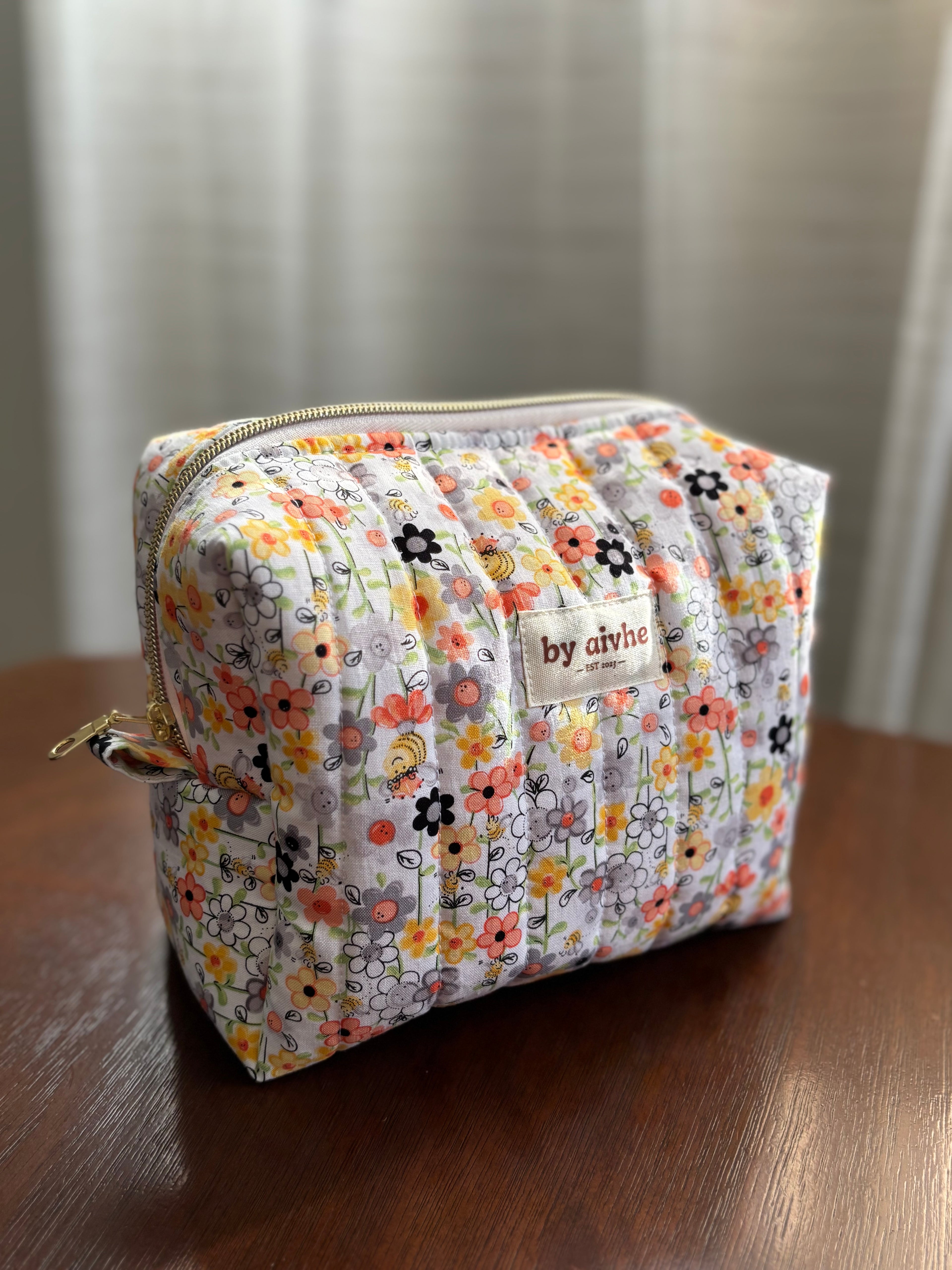 Dainty Floral Toiletry/Makeup Bag