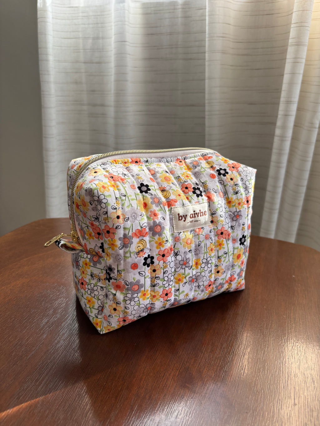 Dainty Floral Toiletry/Makeup Bag