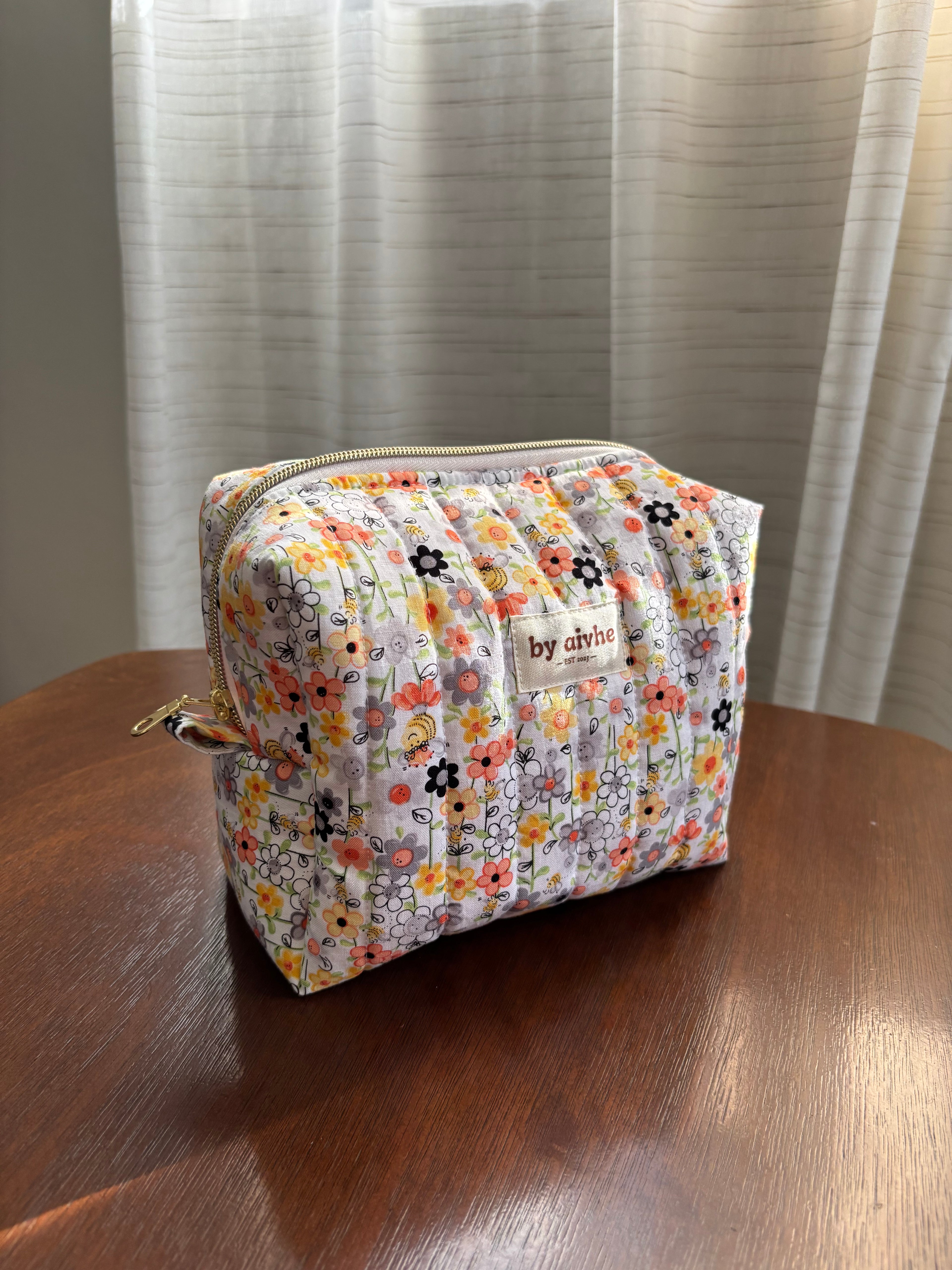 Dainty Floral Toiletry/Makeup Bag