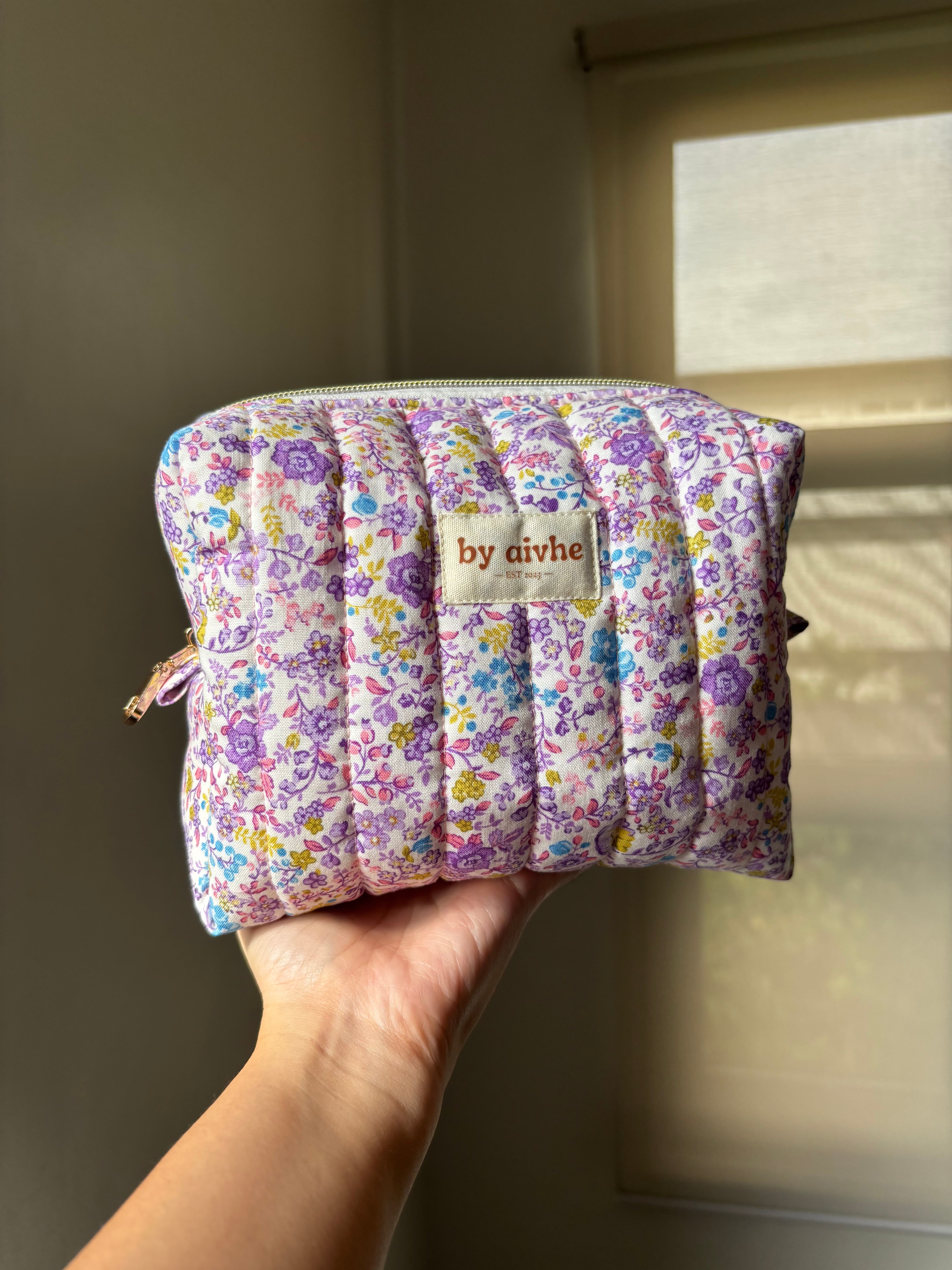 Purple Peony Toiletry/Makeup Bag
