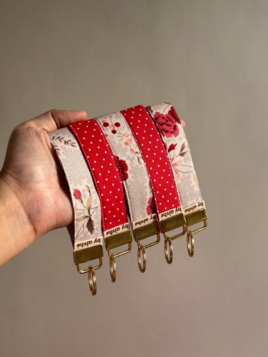 Floral Feb Key Fob Wristlet