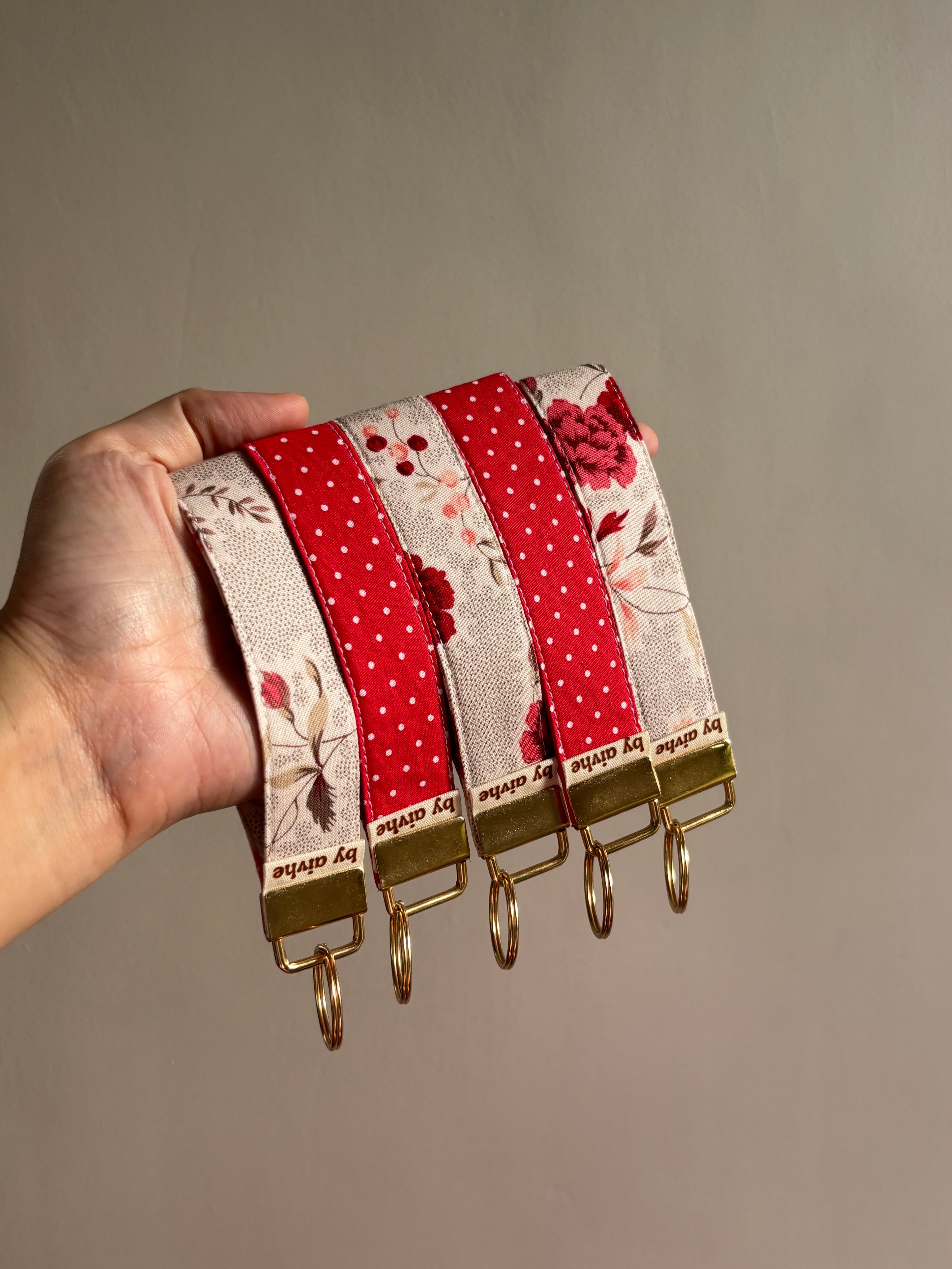 Floral Feb Key Fob Wristlet