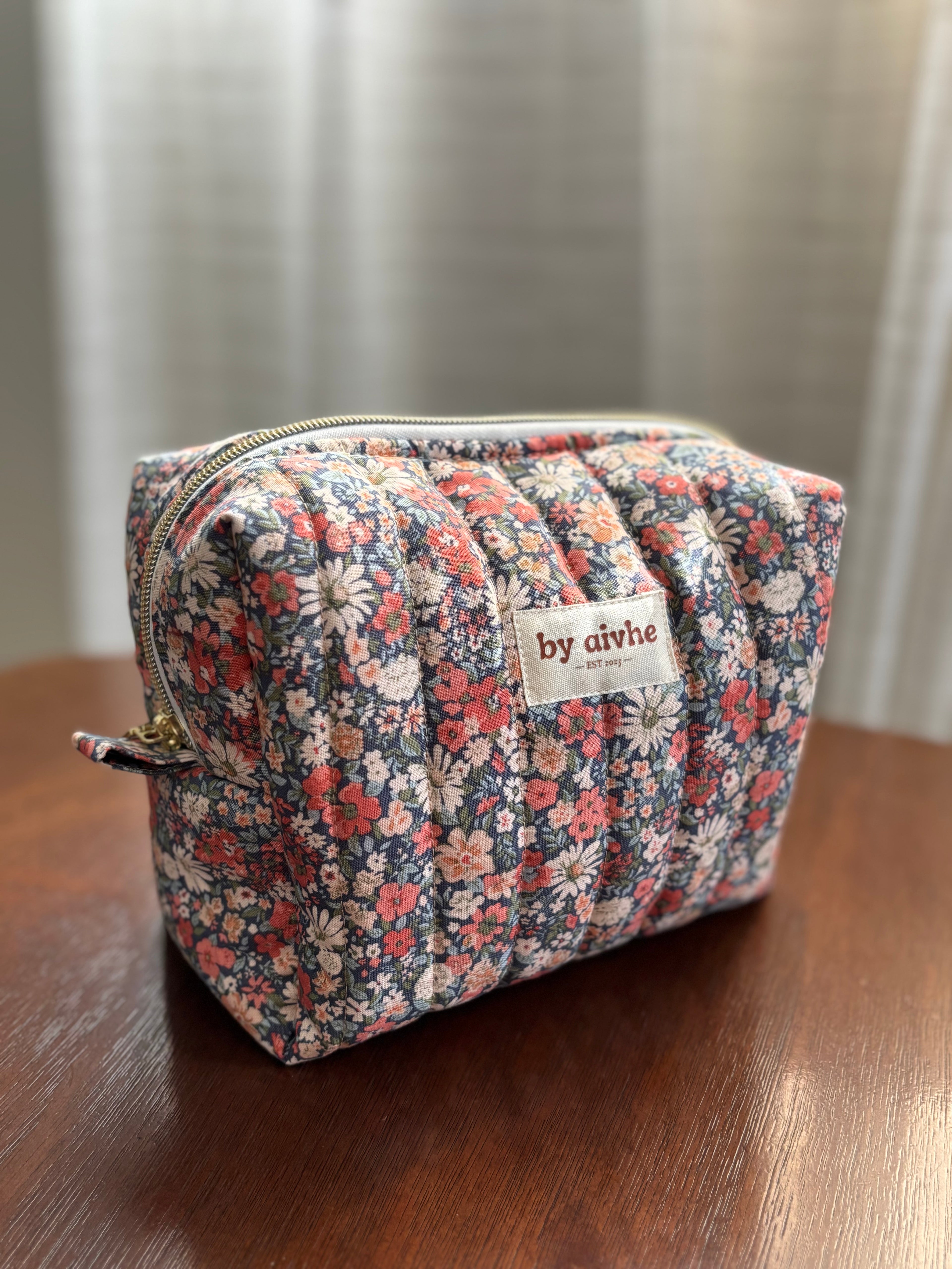 Vintage Blue Toiletry/Makeup Bag