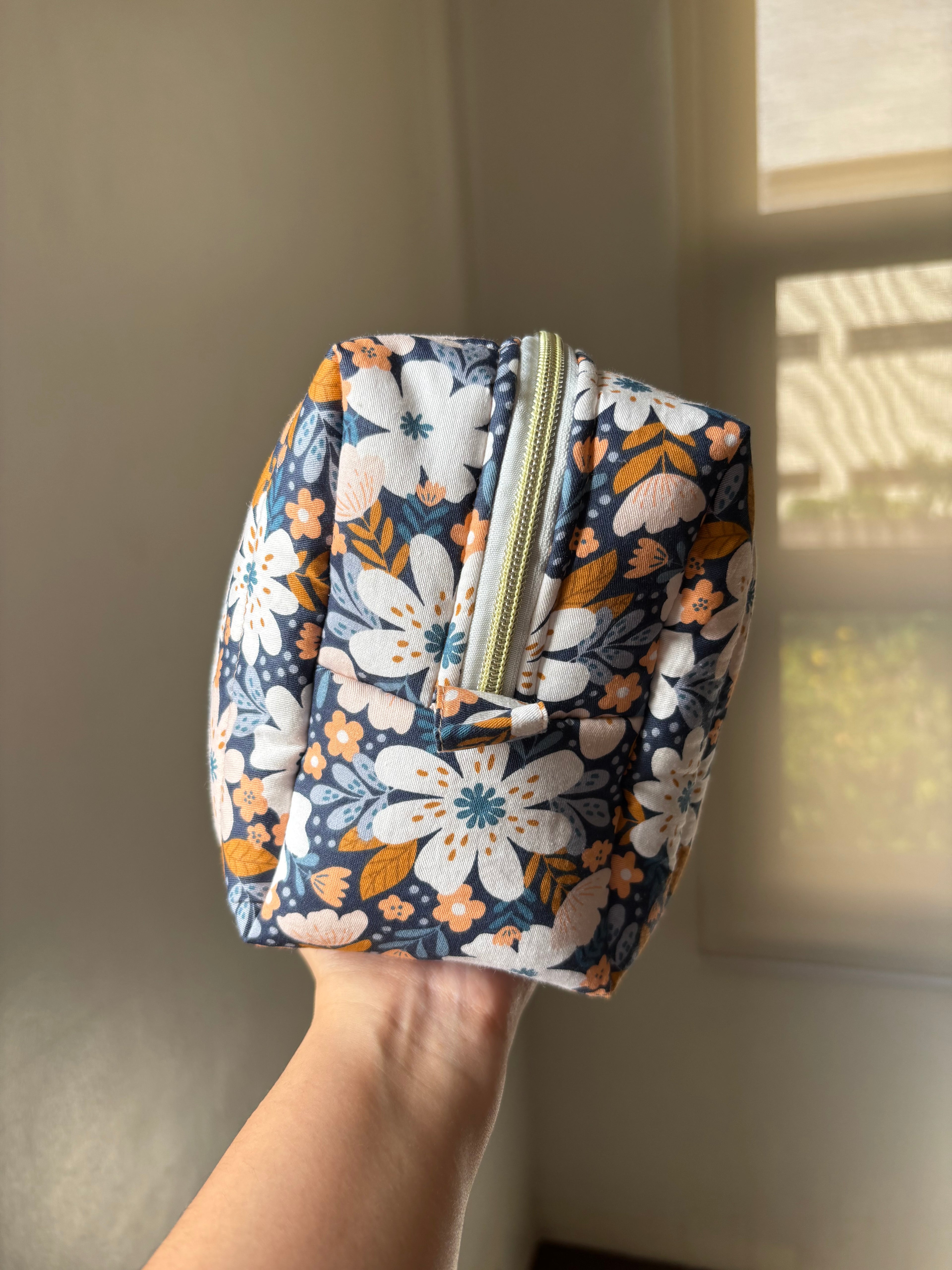 Midnight Bloom Toiletry/Makeup Bag
