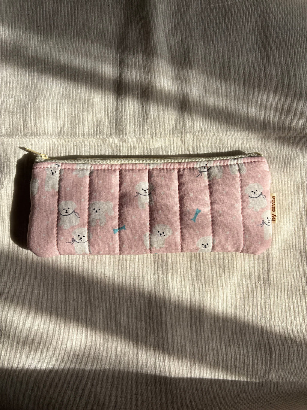 Pink Puppies Pencil & Glasses Case