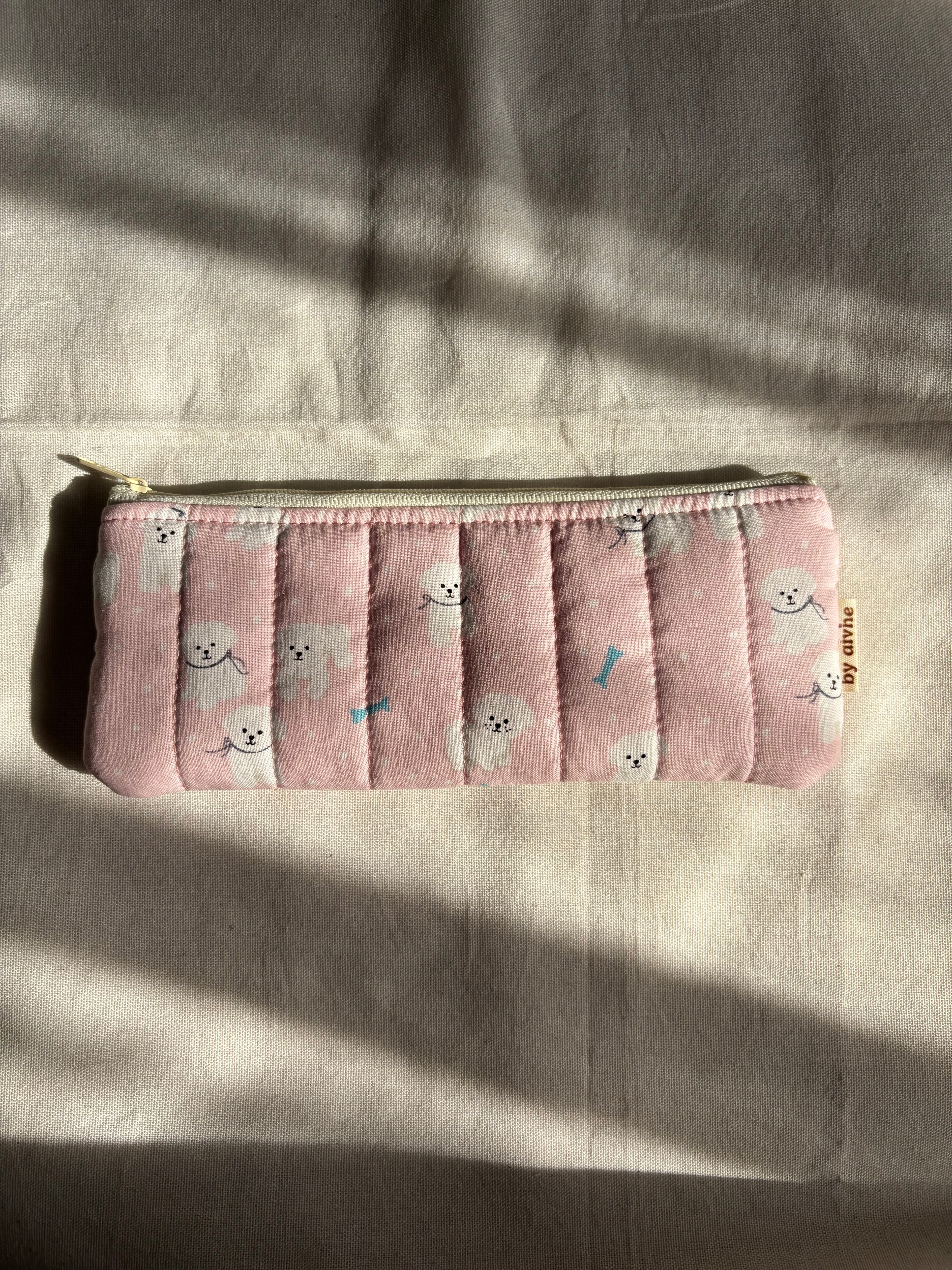 Pink Puppies Pencil & Glasses Case