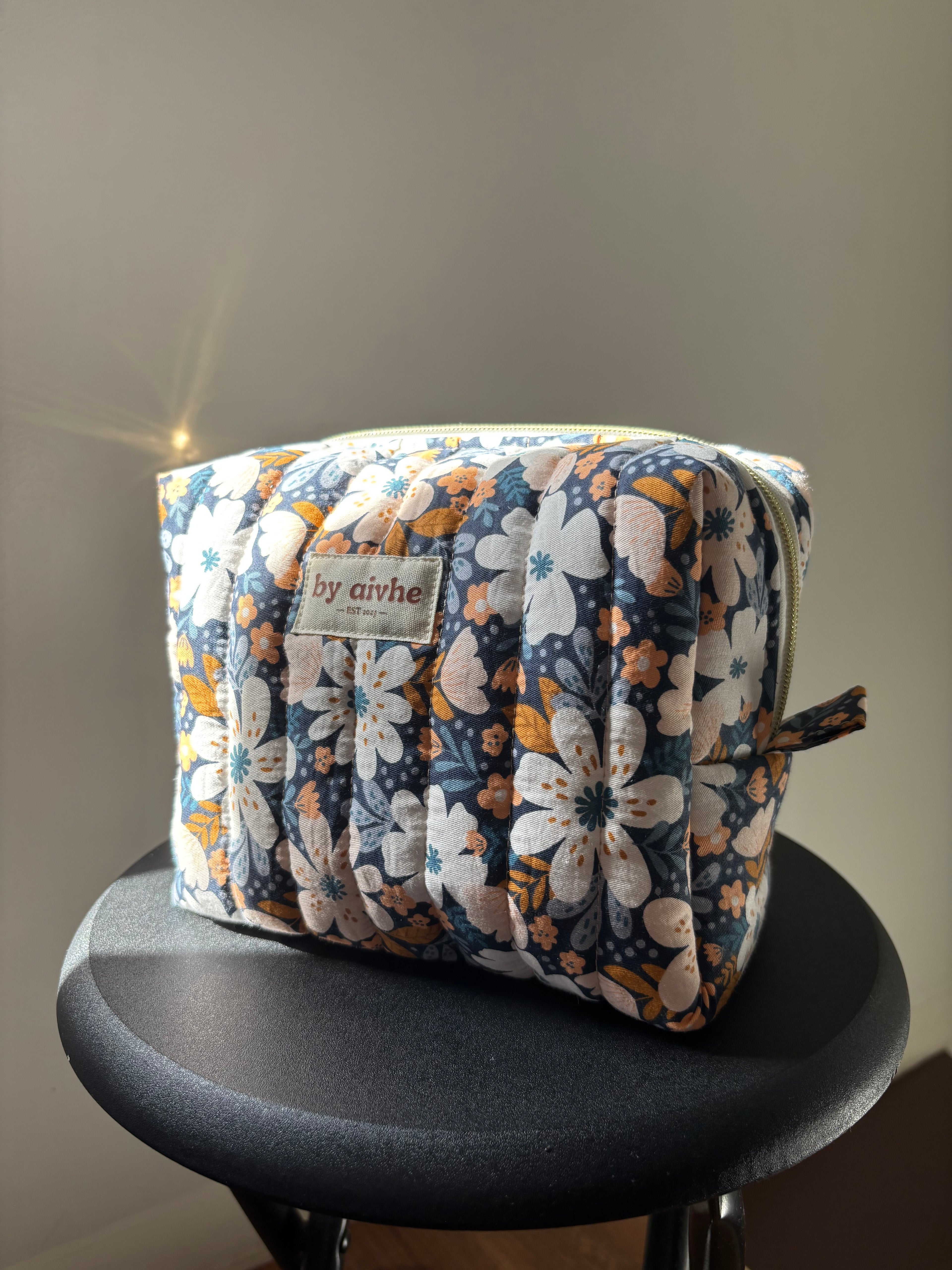 Midnight Bloom Toiletry/Makeup Bag