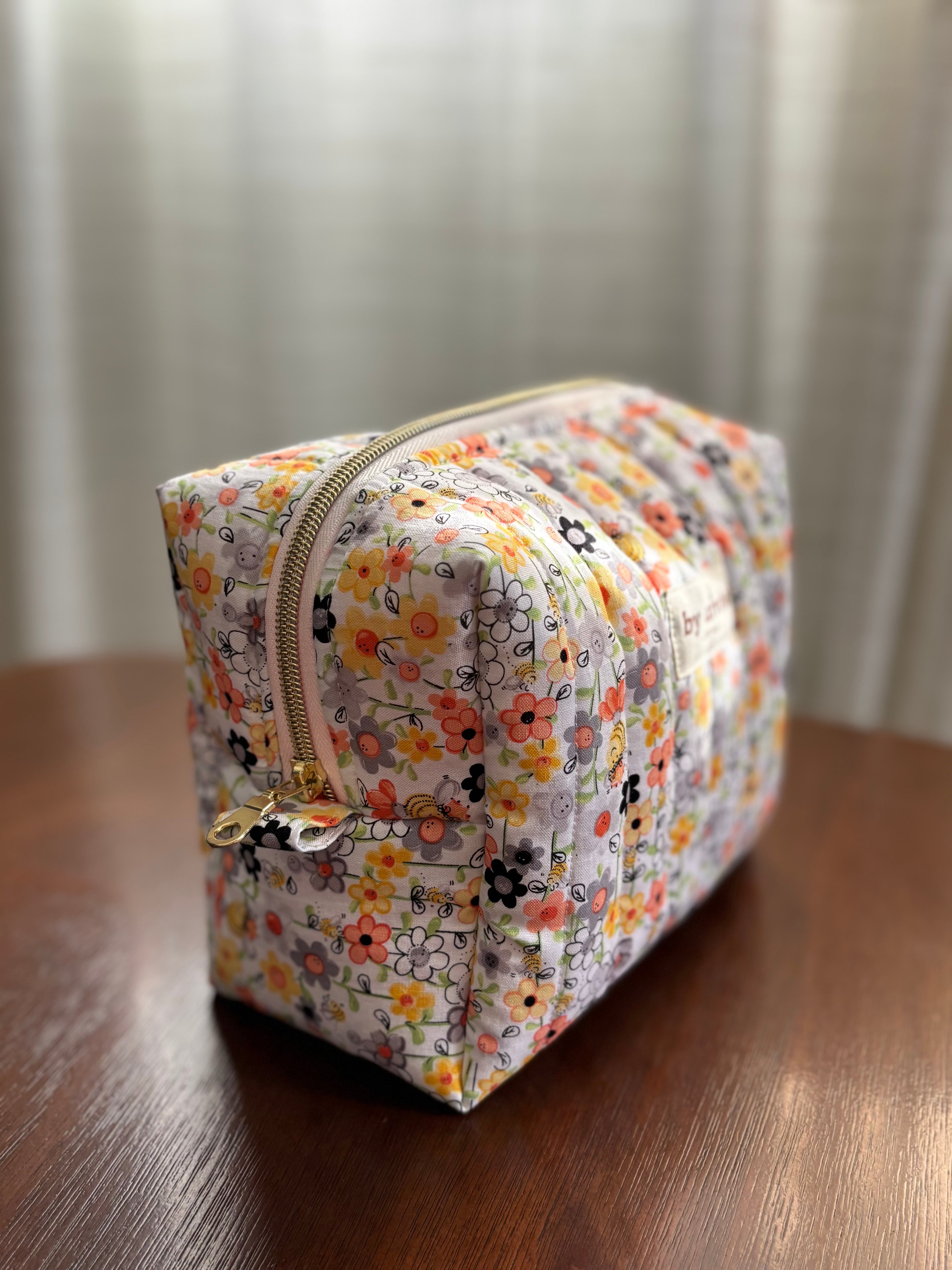 Dainty Floral Toiletry/Makeup Bag