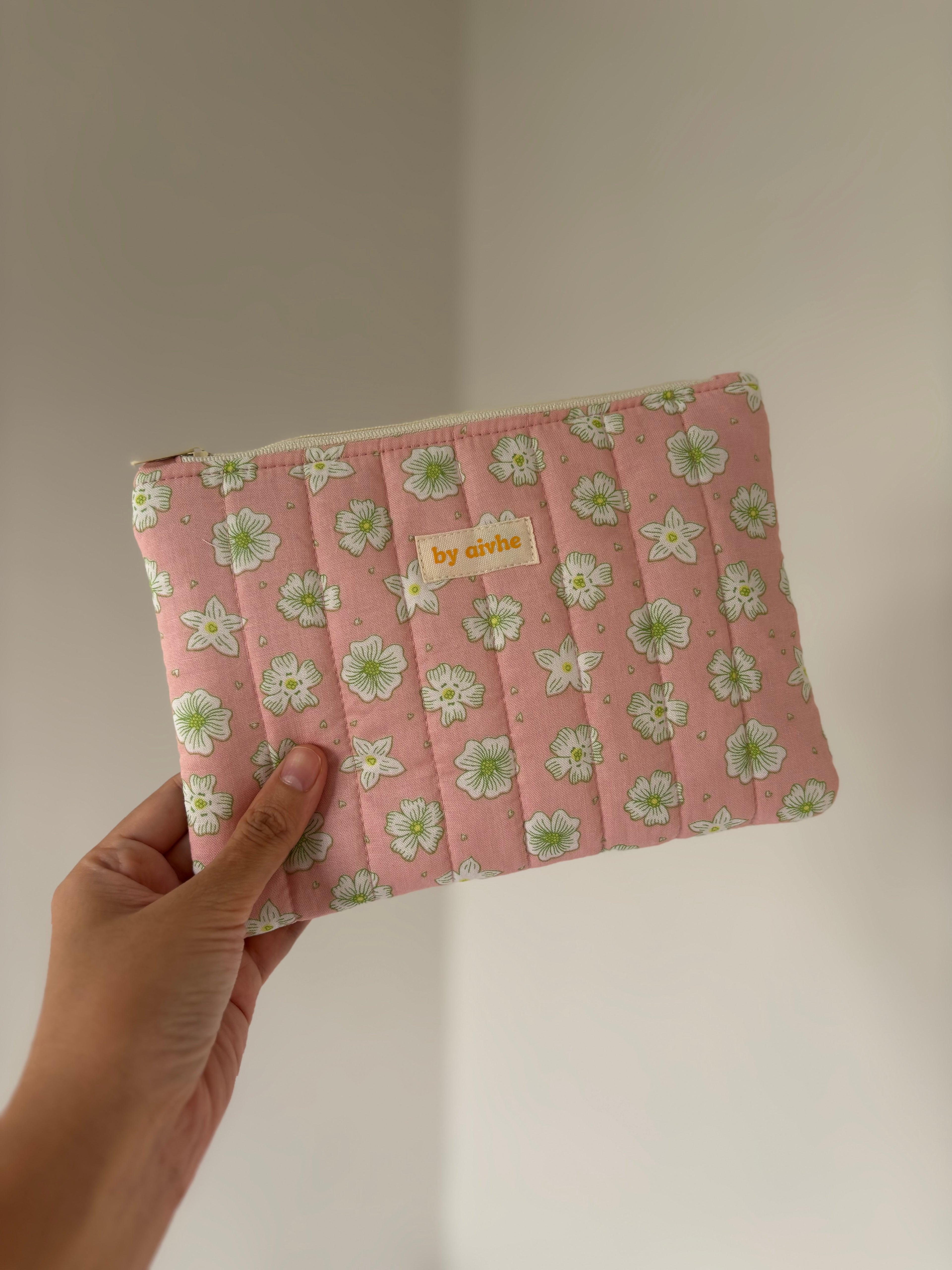 Pink Small Quilted Pouch