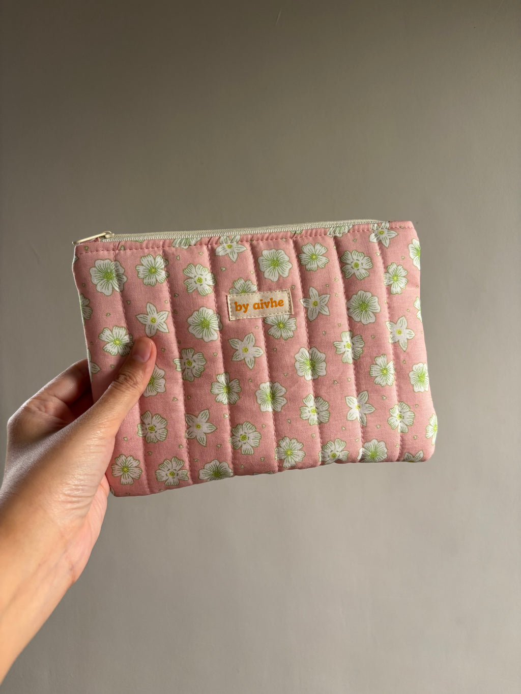 Pink Small Quilted Pouch