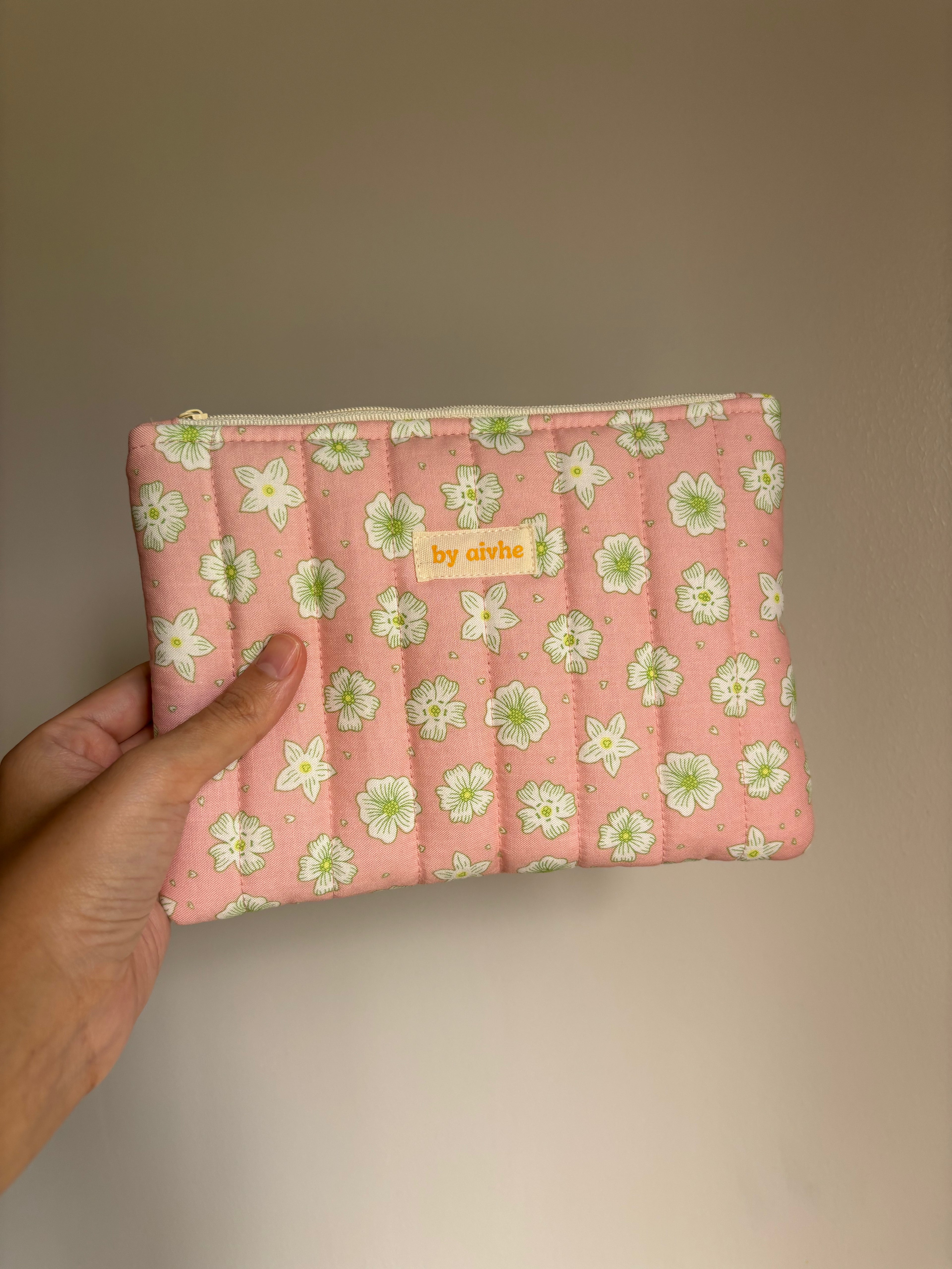 Pink Small Quilted Pouch