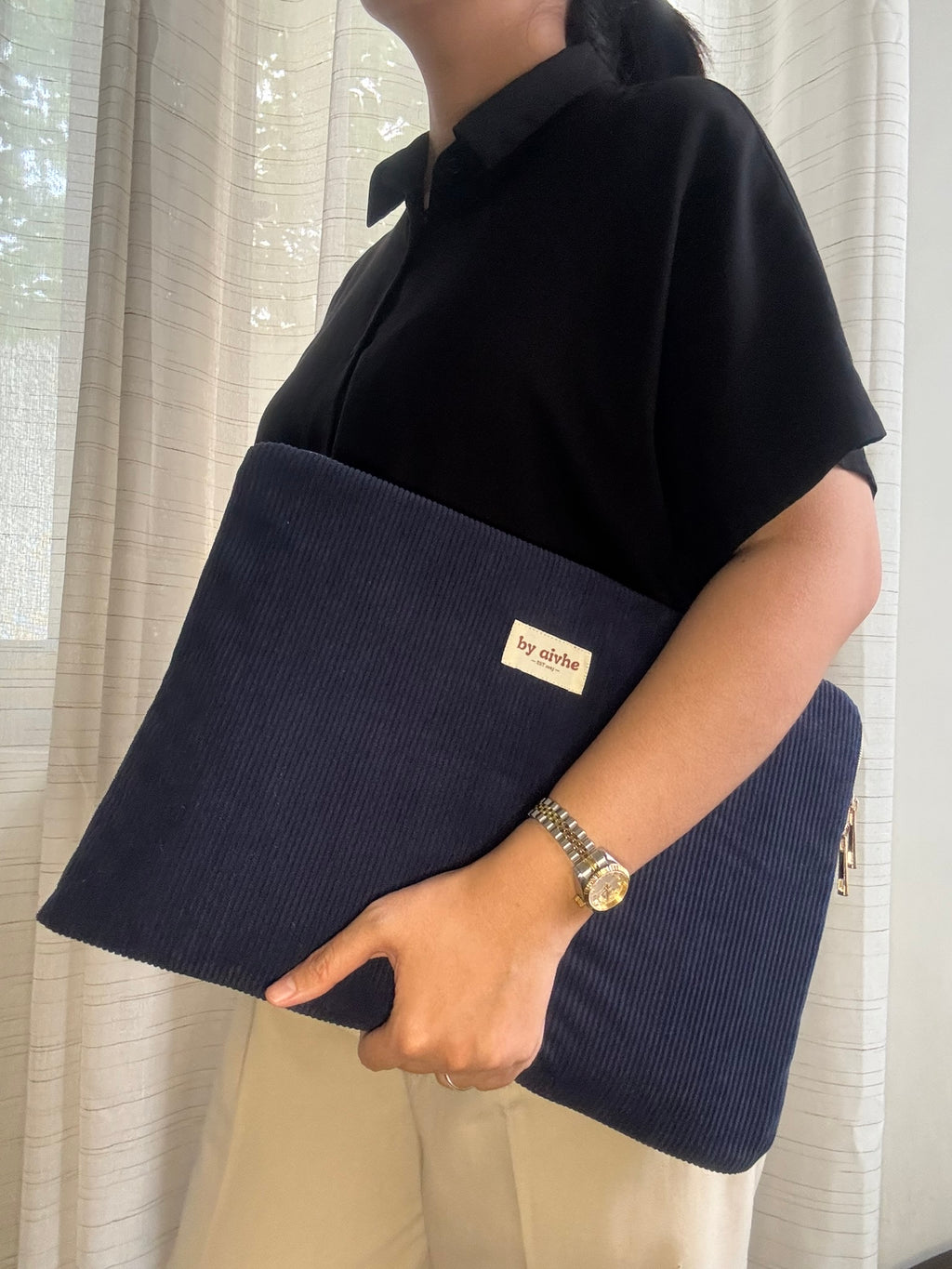 Navy Blue Laptop Sleeve