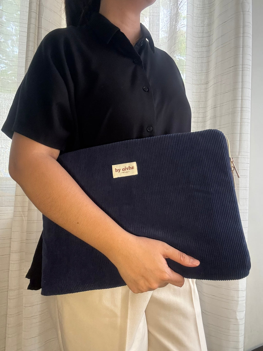 Navy Blue Laptop Sleeve
